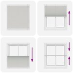 vidaXL Store plissé gris clair 115x150cm largeur du tissu 114 4cm