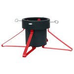 vidaXL Support de sapin de Noël Vert et rouge 46x46x19 cm