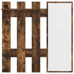 vidaXL Porte-manteau mural Montage mural Chêne fumé 100 x 10 x 100 cm