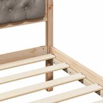 vidaXL Cadre de lit avec tête de lit Taupe 80 x 200 cm Pin massif