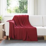 vidaXL Jeté Rouge Bordeaux 200 x 150 cm Toison