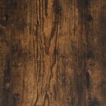 vidaXL Meuble TV chêne fumé 160x35x41 cm bois d'ingénierie et métal
