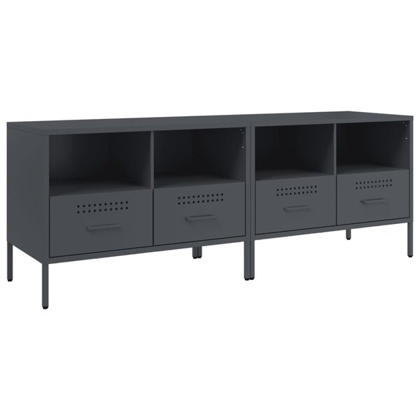 vidaXL Meubles TV 2 Pièces anthracite 68x39x50 5 cm acier
