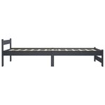 vidaXL Cadre de lit sans matelas gris foncé pin massif 100x200 cm