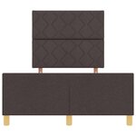 vidaXL Cadre de lit avec tête de lit Marron foncé 120 x 190 cm tissu