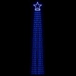 vidaXL Guirlande de sapin de Noël 320 LED bleu 375 cm