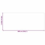 vidaXL Tapis d'extérieur Chevron ARAKIL Noir et gris 600 x 250 cm