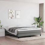 vidaXL Matelas de lit à ressorts ensachés fermeté moyenne Gris foncé 160x200x20 cm