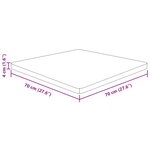 vidaXL Dessus de table carré Marron clair 70x70x4cm Bois chêne traité