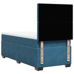 vidaXL Sommier à lattes de lit avec matelas bleu 80x200 cm velours