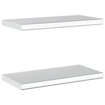 vidaXL Étagères murales 2 Pièces 50x23 5x3 cm argenté acier inoxydable