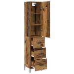 vidaXL Haut Armoire Bois Ancien 34 5 x 34 x 180 cm Bois d'ingénierie