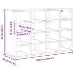 vidaXL Cabinet à chaussures avec étagère Chêne Sonoma 103 x 30 x 67 cm