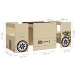vidaXL Table et chaises enfant 3 Pièces Véhicule tout-terrain MDF