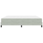 vidaXL Lit à ressorts avec matelas Gris clair 200 x 200 cm tissu
