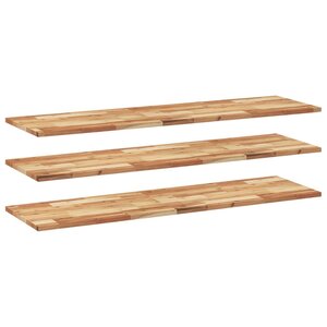 vidaXL Étagères flottantes 3 Pièces 120x40x2 cm acacia massif à l'huile