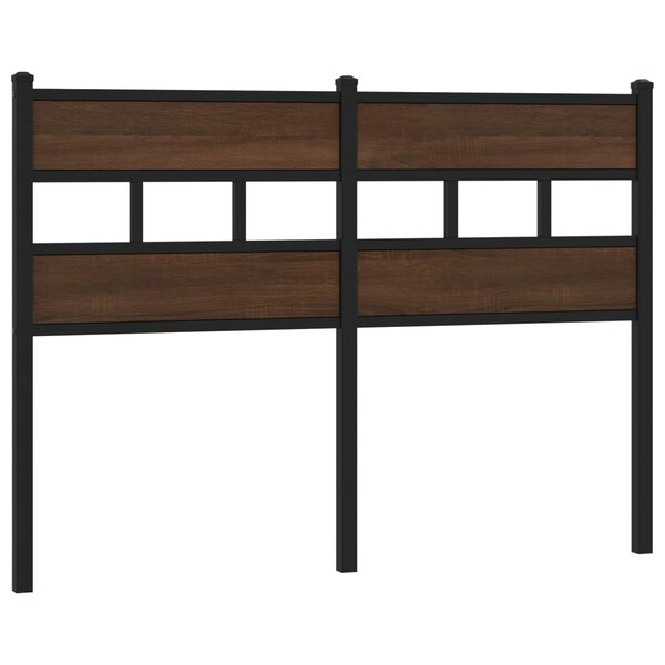 vidaXL Tête de lit de remplacement chêne marron 120 cm acier et bois d'ingénierie