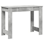 vidaXL Bureau gris béton 100x45x75 cm bois d'ingénierie