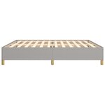 vidaXL Cadre de lit sans matelas gris clair 200x200 cm tissu
