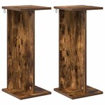 vidaXL Support de Plante 2 pièces Chêne fumé 25 x 25 5 x 60 5 cm