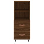 vidaXL Buffet Chêne marron 34 5x34x90 cm Bois d'ingénierie