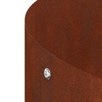 vidaXL Anneau de jardinière 5 Pièces Marron 80 x 80 x 20 cm Acier patiné