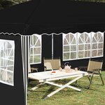 vidaXL Tente de fête pop-up 575 x 289 x 245 cm Noir