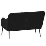vidaXL Banc Noir 110x76x80 cm Velours