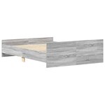 vidaXL Cadre de lit sans matelas sonoma gris 135x190 cm