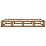 vidaXL Cadre de lit Marron miel 120x190 cm Petit Double Bois massif