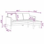 vidaXL Ensemble de Canapés 2 Pièces Bleu 173 x 131 x 67 cm Velours