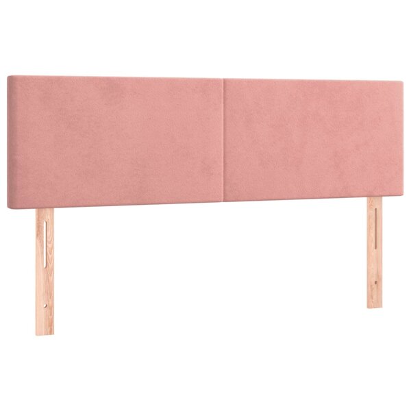 vidaXL Têtes de lit 2 Pièces Rose 72x5x78/88 cm Velours