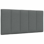 vidaXL Cadre de lit sans matelas Hanko gris foncé 100x200 cm tissu