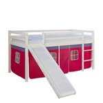 Lit mi-haut rose 90x200 cm sommier matelas