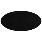 vidaXL Dessus de table marron foncé 120x60x4cm bois chêne massif ovale