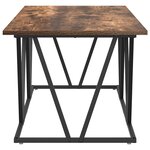 Table basse vidaXL en chêne fumé 100x50x40 cm en bois composite et métal