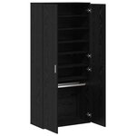 vidaXL Buffet Chêne Noir 80x39x178 cm Bois aggloméré