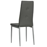 vidaXL Chaises à manger lot de 4 gris similicuir