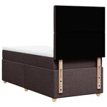 vidaXL Sommier à lattes de lit avec matelas Marron foncé 90x200 cm