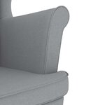 vidaXL Fauteuil gris clair 74x84x100 cm tissu