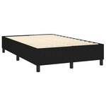 vidaXL Sommier à lattes de lit et matelas et LED Noir 120x200 cm Tissu
