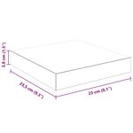 vidaXL Étagère murale flottante 4 Pièces Blanc brillant 23x23 5x3 8cm MDF