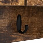 vidaXL Porte-manteau mural avec étagère Chêne fumé 80 x 20 x 30 cm