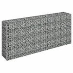 vidaXL Lit surélevé à gabion Acier galvanisé 180x30x90 cm