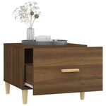 vidaXL Tables basses 2 Pièces chêne marron 50x50x40 cm bois d'ingénierie