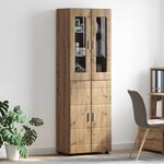 vidaXL Haut Armoire avec porte FLORIN Chêne artisanal 60 x 35 x 182 cm