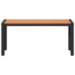 Banc de jardin vidaXL 100 cm en acier et WPC marron et noir