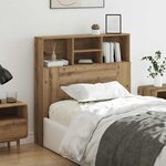 vidaXL Cabinet de Tête de Lit chêne artisanal Bois Composite