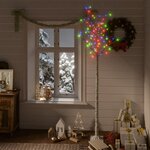 vidaXL Sapin de Noël 200 LED colorées Saule 2 2 m Int/Ext
