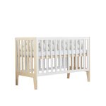 Lit bébé KIPPY 60 x 120 verni et blanc